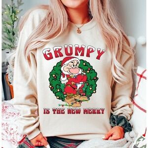 Disney Snow White Grumpy Dwarf Christmas Sweatshirt